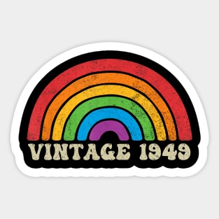 Vintage 1949 - Retro Rainbow Vintage-Style Sticker